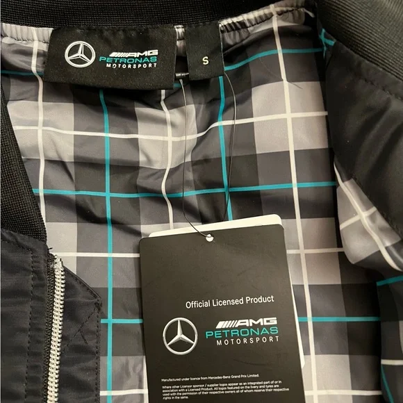 AMG Petronas Mercedes Men’s Black Bomber Jacket